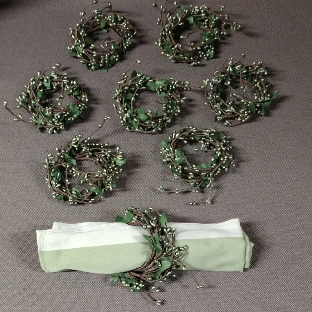 8 Rustic Napkin Ring Bundle